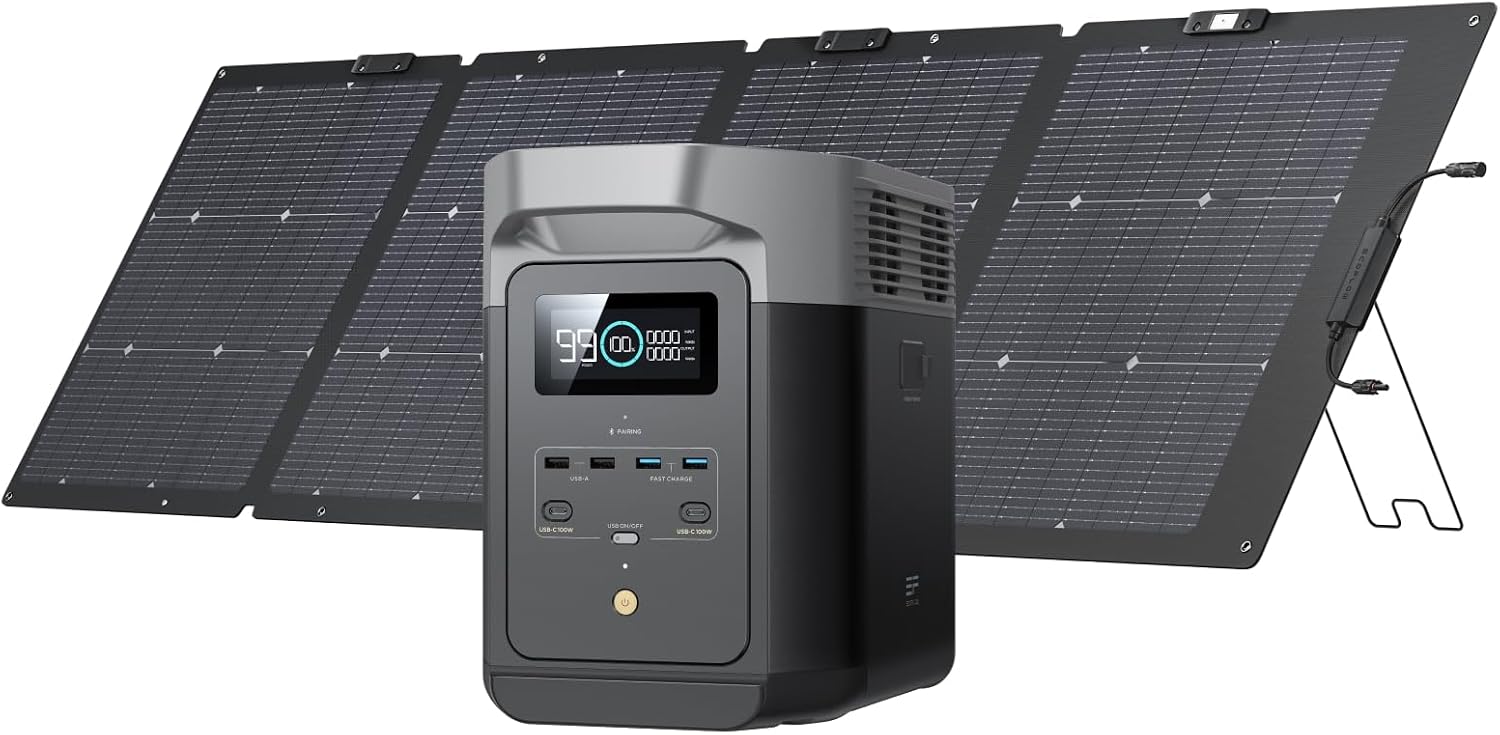 EcoFlow DELTA 2 solar generator, 220 W