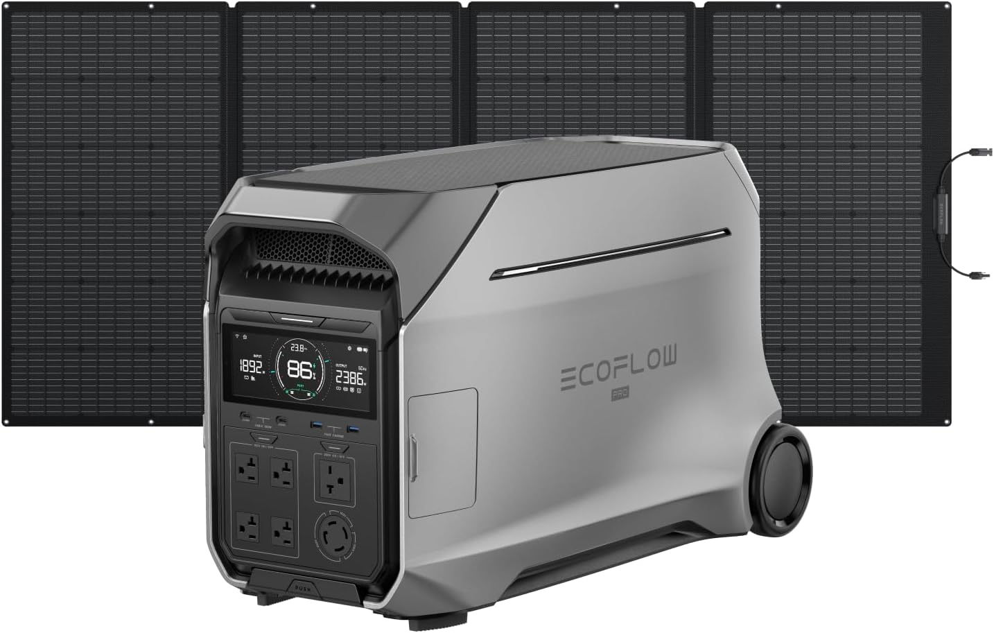 EcoFlow DELTA Pro 3 solar generator, 400 W